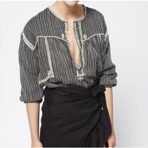 Isabel Marant Etoile Embroidered Jilcky Blouse Size 34/US Size XS/2